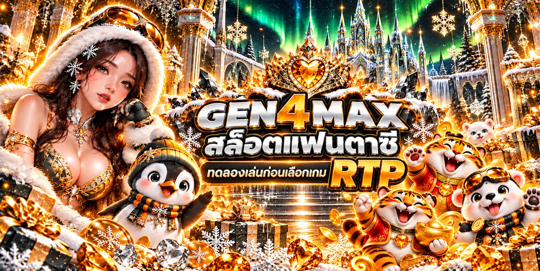 แบนเนอร์สล็อตแฟนตาซี GEN4MAX และข้อมูล RTP